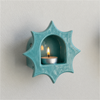 Ceramic Sunburst Wall Candle Holder - NN01