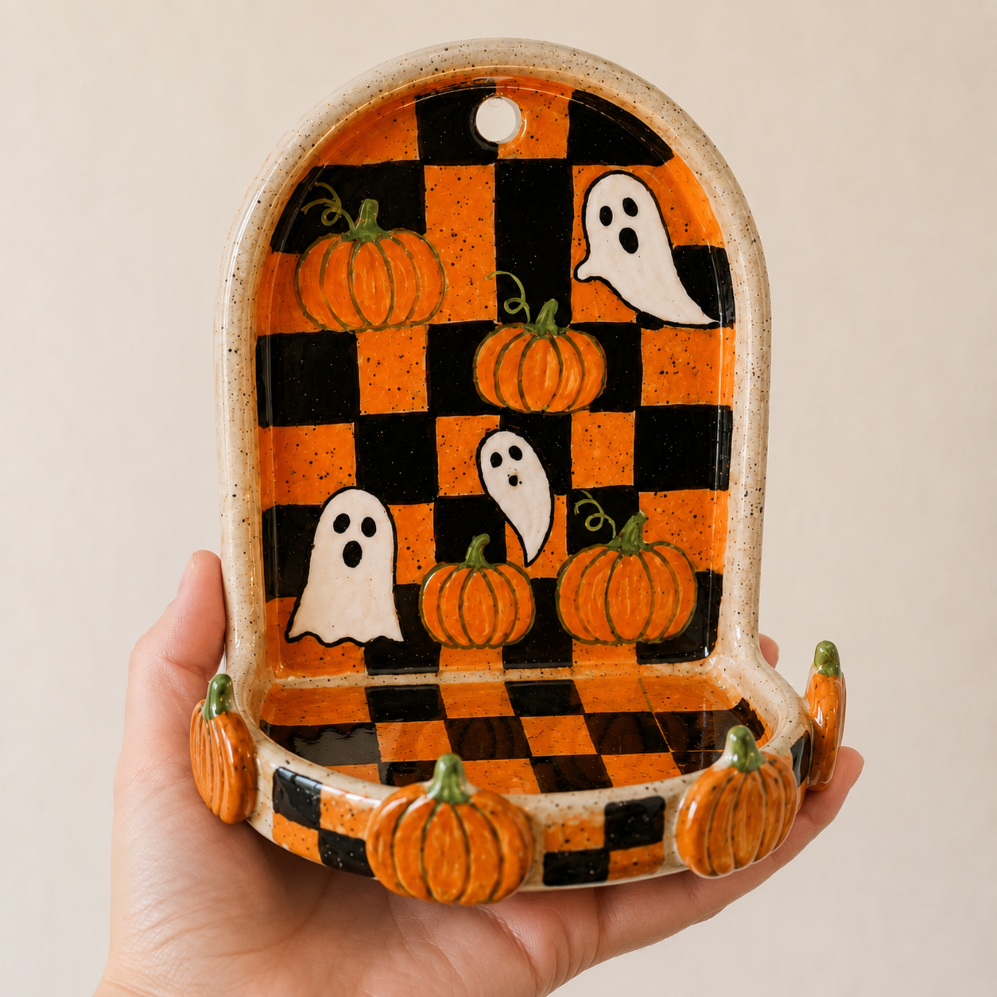 Halloween Candle Holder, Cottagecore Decor, Rustic Wall Decor | LA142
