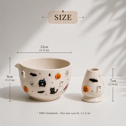 Halloween Ghost Ceramic Matcha Set - NN002