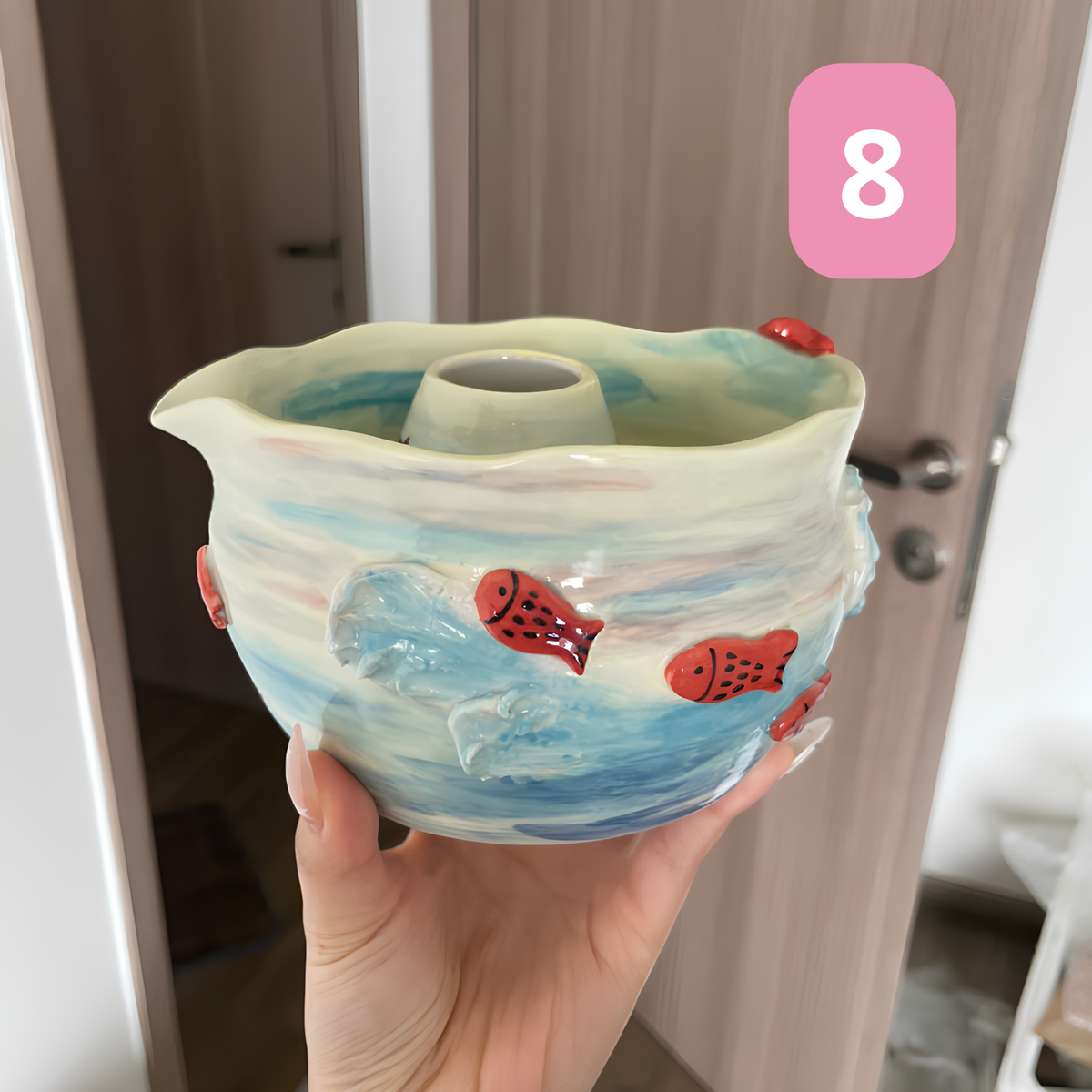 Handmade Matcha Tea Set Ready to Ship - Ceramic Matcha Bowl Set with Whisk Holder - Unique Tea Lover Gift - Birthday Gift - LA