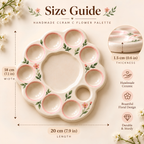 Ceramic Paint Mixing Palette Tray - Handmade Artist Palette with Hand Grip Hole, Pottery Painting Tool, Gift for Artists