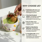 Cute Dog Matcha Bowl Set | Handmade Ceramic Puppy Doghouse Whisk Holder | Pastel Backyard Chawan | Dog Lover Gift for Tea Lovers | LA057