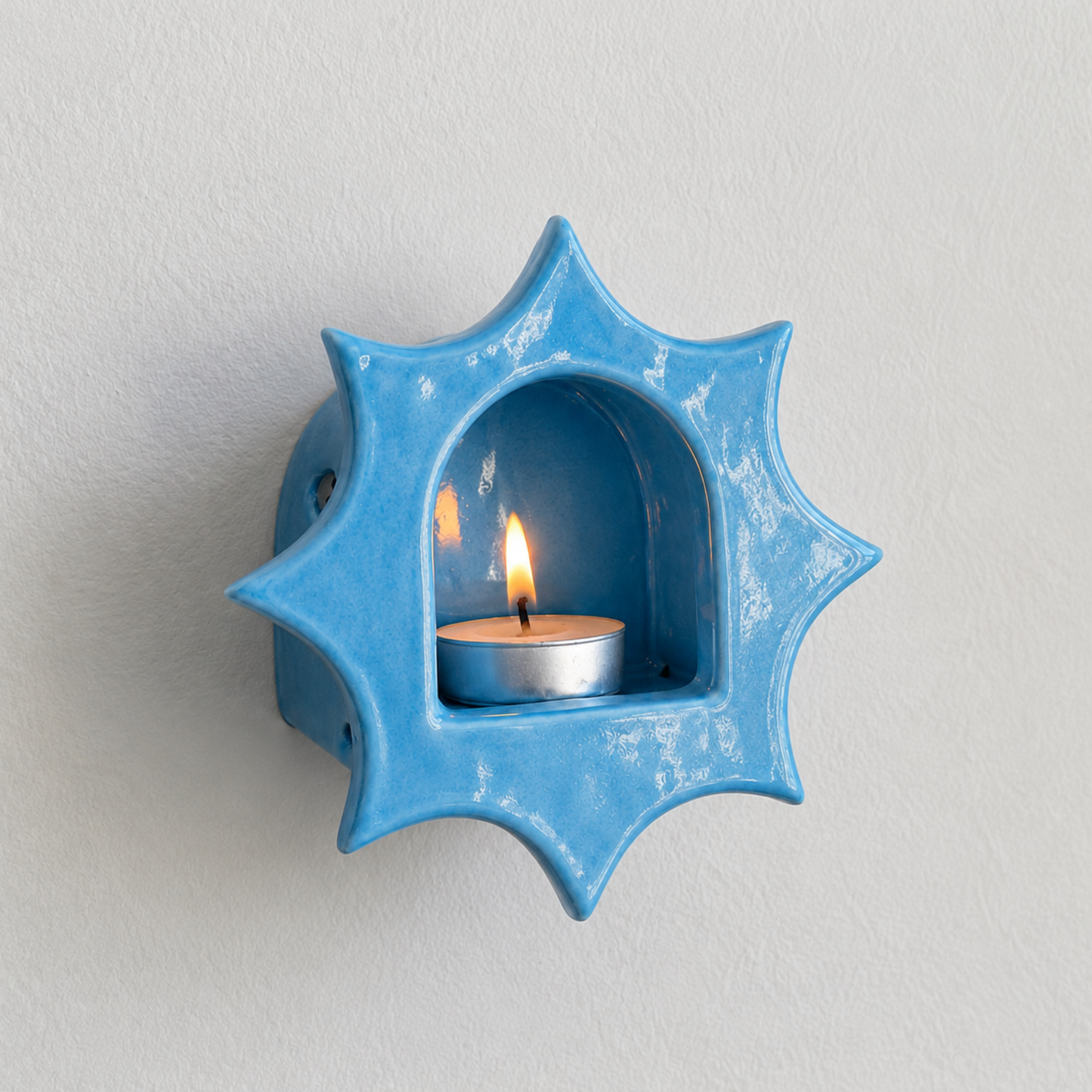Ceramic Sunburst Wall Candle Holder - NN01