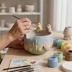 Ombre Cappybara Matcha Bowl | Handmade Ceramic Chawan | LA017
