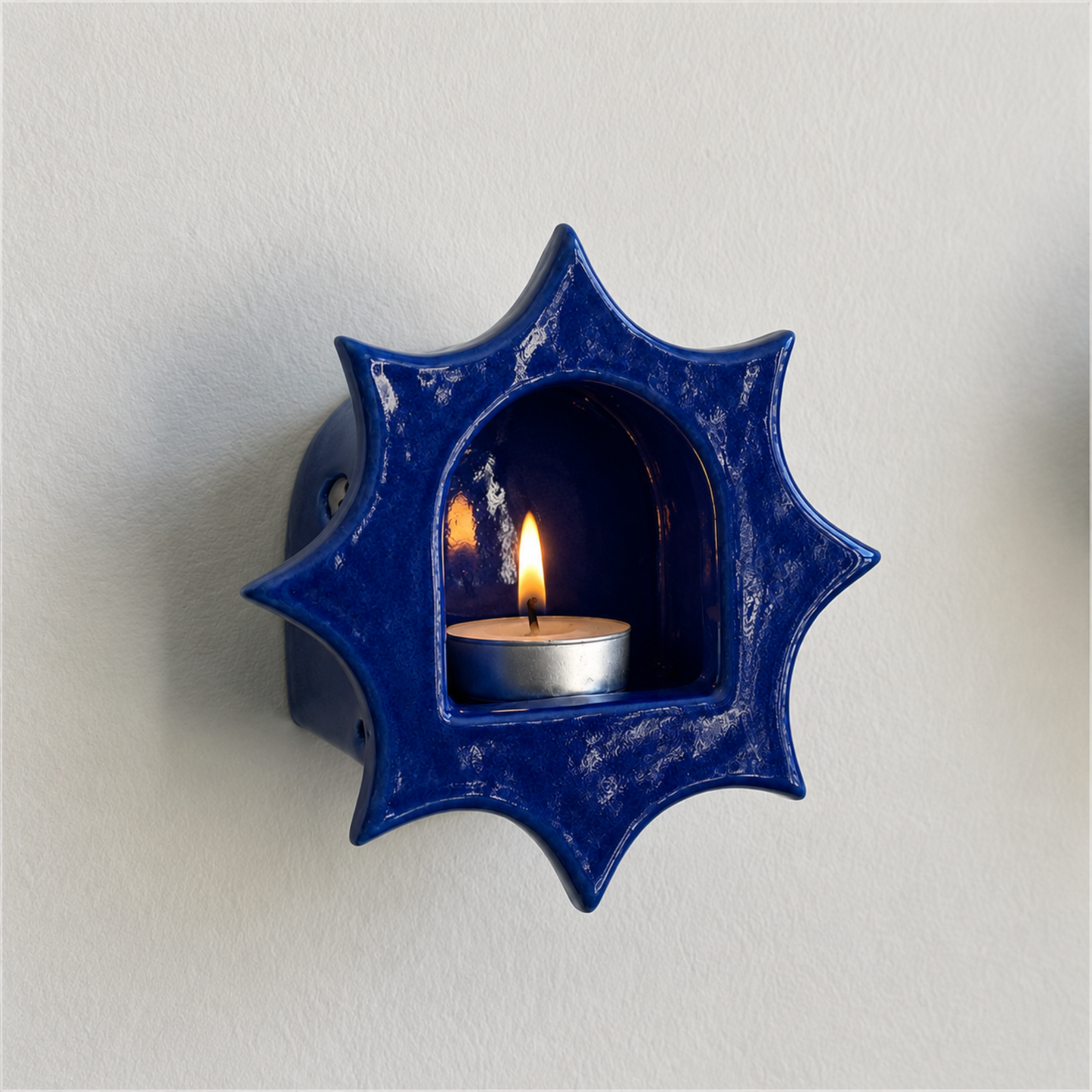 Ceramic Sunburst Wall Candle Holder - NN01