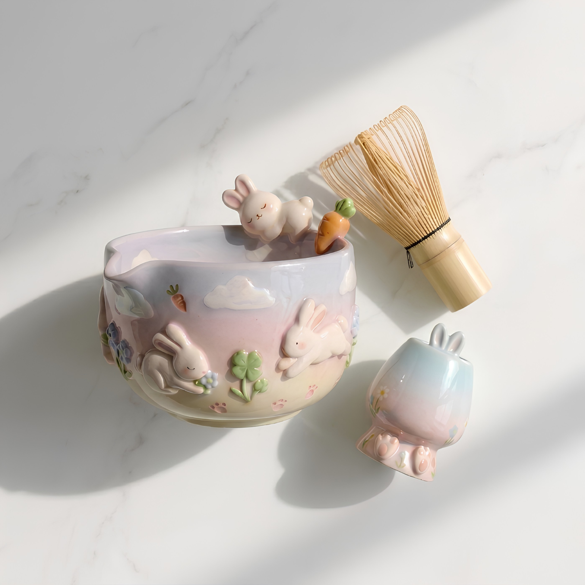 Ombre Bunny Carrot Matcha Bowl | LA023