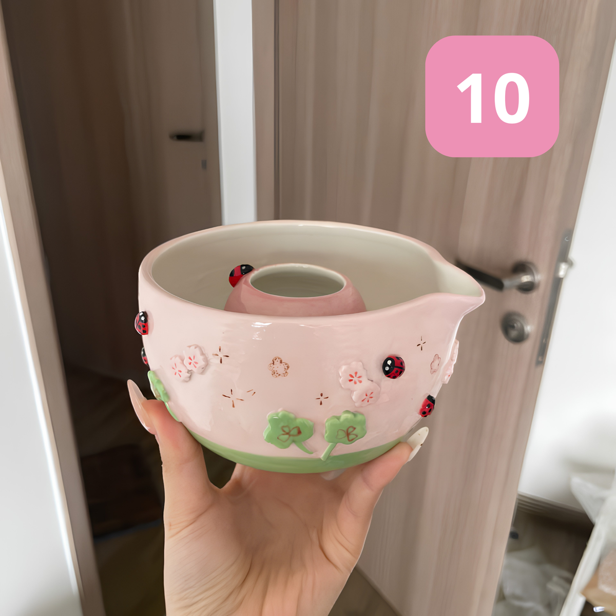 Handmade Matcha Tea Set Ready to Ship - Ceramic Matcha Bowl Set with Whisk Holder - Unique Tea Lover Gift - Birthday Gift - LA