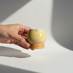 Handmade Cute Pudding & Cafe Ceramic Matcha Bowl Set | Kawaii Spouted Chawan & Whisk Holder • HX50