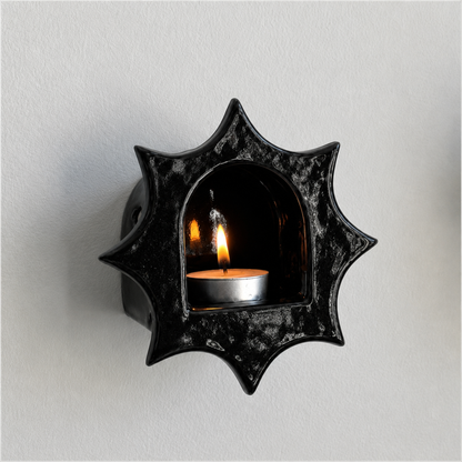 Ceramic Sunburst Wall Candle Holder - NN01
