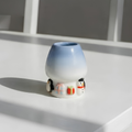 Christmas Penguin Matcha Bowl, Handmade Ceramic Matcha Set with Whisk Holder, Cute Winter Chawan, Penguin Gift for Matcha Lover | LA050