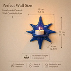 Handmade Ceramic Sunburst Wall Tealight Candle Holder - NN02