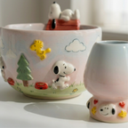 Cute Dog Matcha Bowl Set | Handmade Ceramic Puppy Doghouse Whisk Holder | Pastel Backyard Chawan | Dog Lover Gift for Tea Lovers | LA057