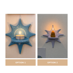 Handmade Ceramic Sunburst Wall Tealight Candle Holder - NN02
