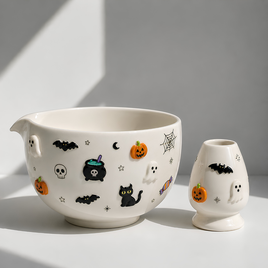 Halloween Ghost Ceramic Matcha Set - NN002