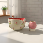 Tulip Matcha Bowl Set | Handmade Matcha Bowl Set | LA037
