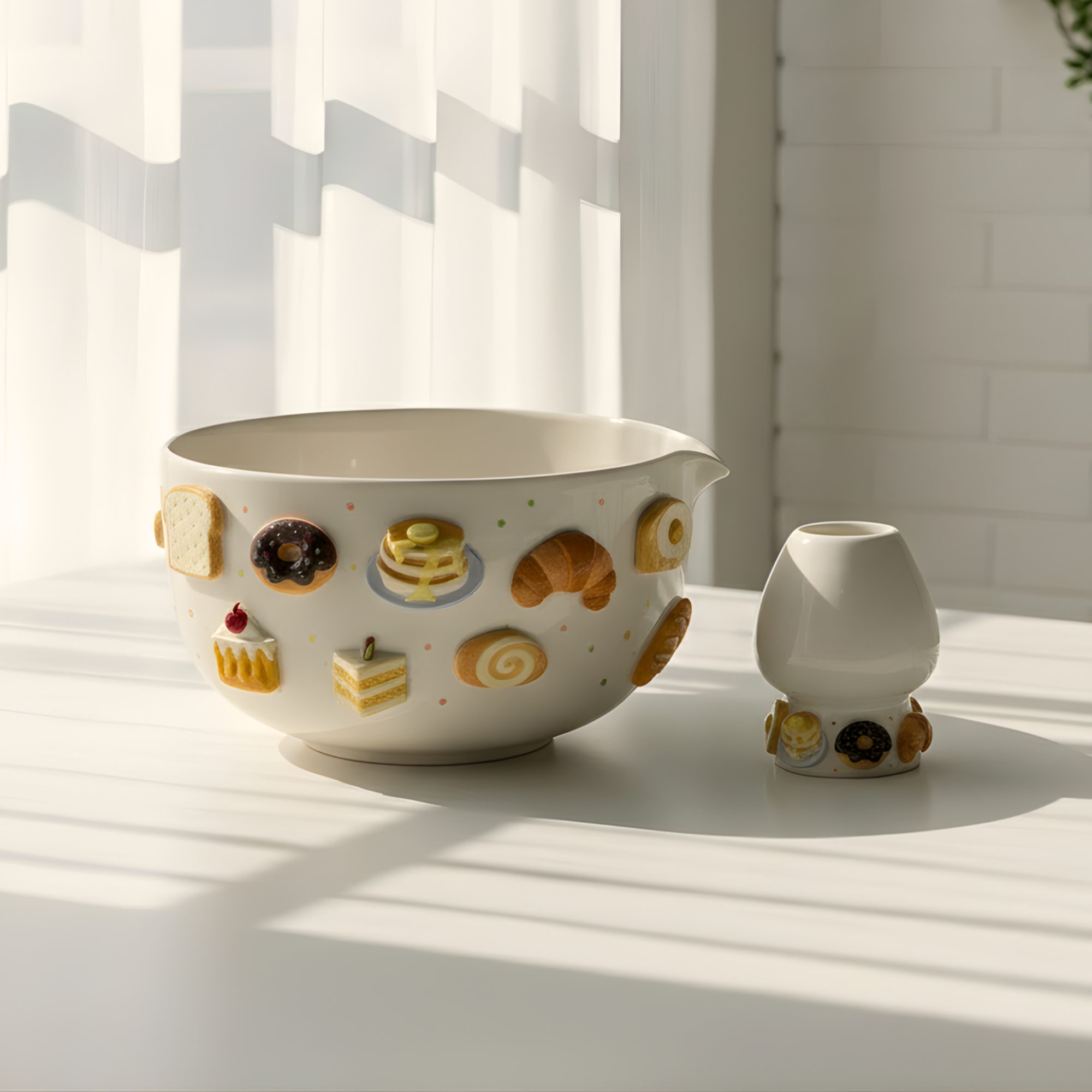 Cake Matcha Bowl | Handmade Matcha Bowl Set | LA035