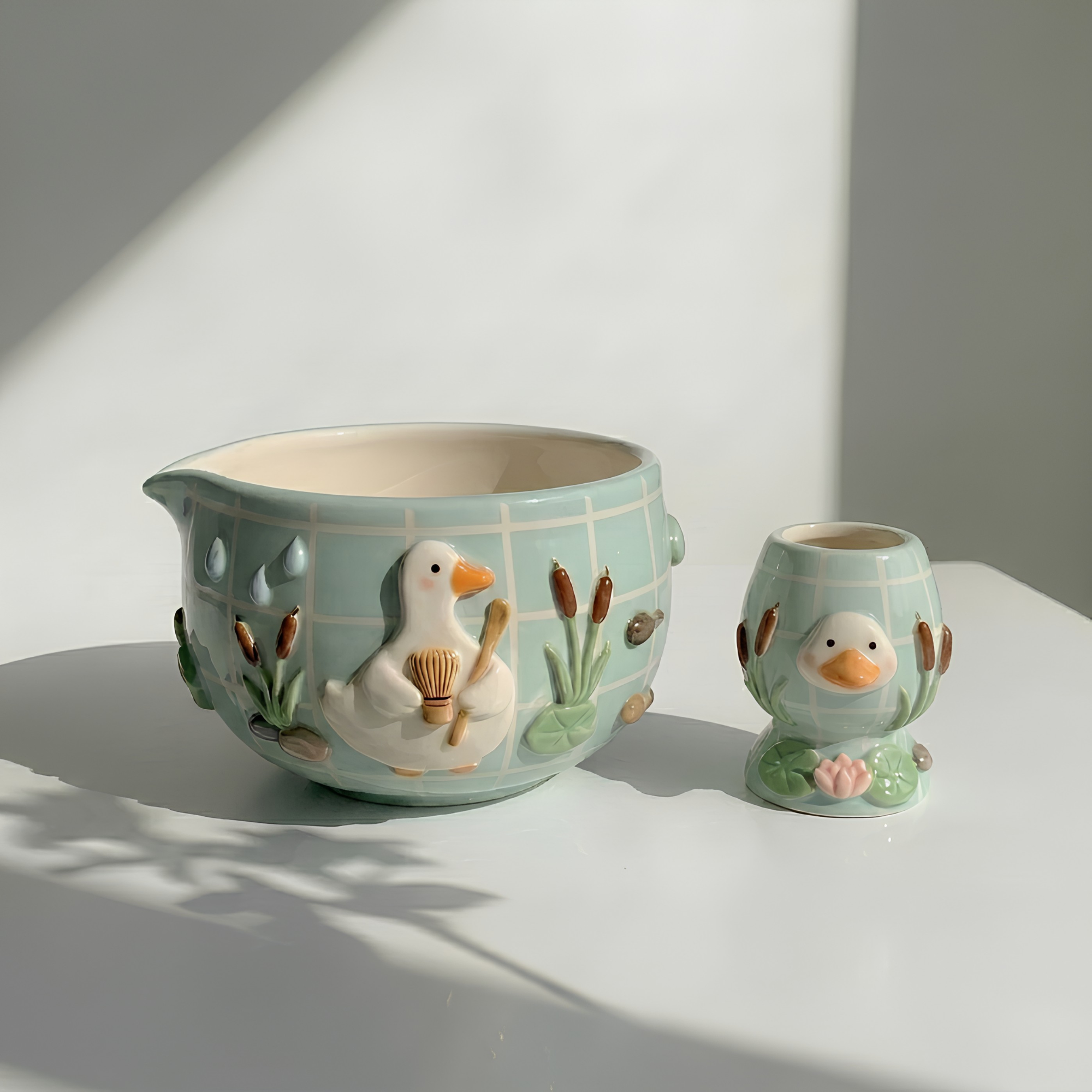 Duck Matcha Bowl | Handmade Ceramic Chawan | LA012