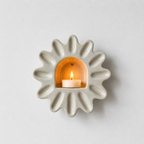 Handmade Ceramic Flower Wall Candle Holder, Boho Sconce, Cozy Home Decor | LA115