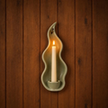 Ceramic Wall Candle Holder, Handmade Ceramic Sconce, Sage Green Taper Candle Holder, Minimalist Wall Decor, Rustic Home Decor | LA127