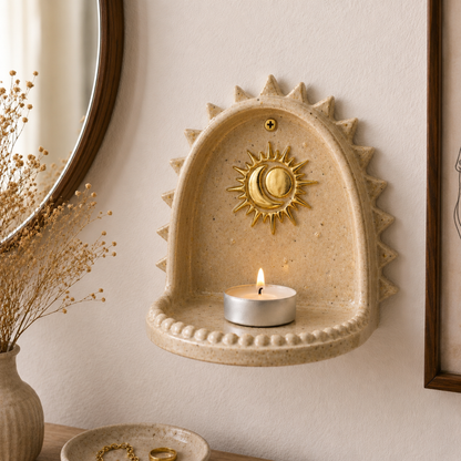 Ceramic Celestial Wall Tealight Holder - NN10