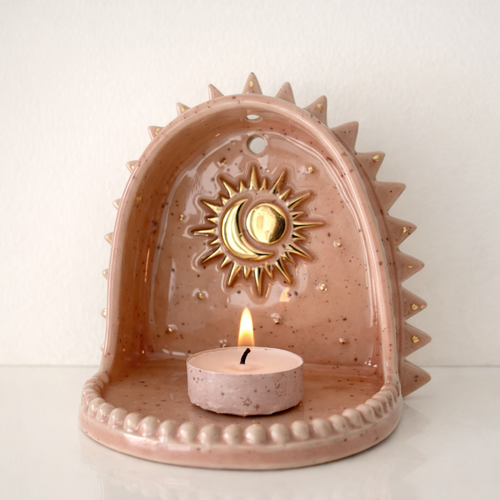 Ceramic Celestial Wall Tealight Holder - NN10