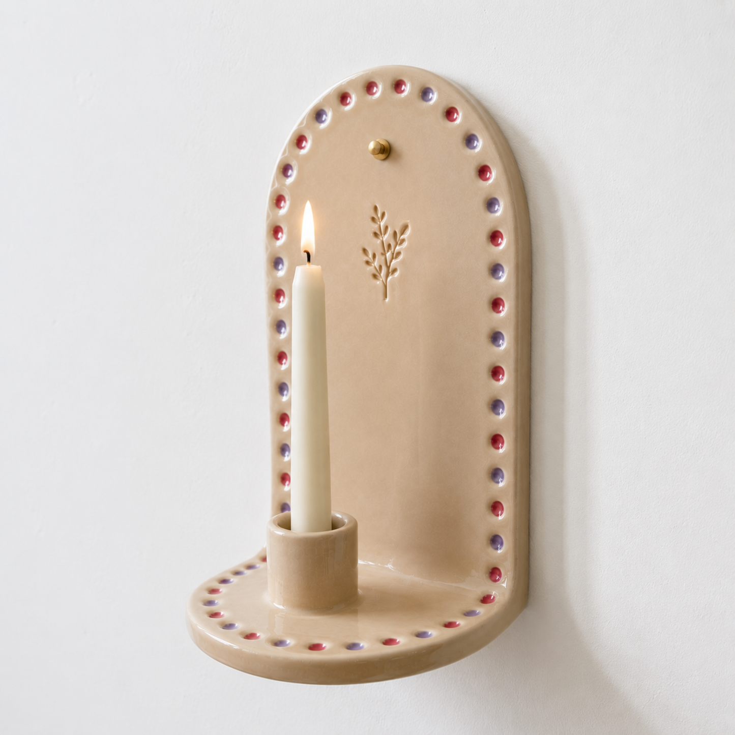 Ceramic Arch Wall Taper Candle Holder - NN06