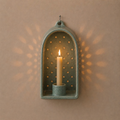 Ceramic Ajour Wall Candle Holder, Shadow Casting Wall Sconce, Handmade Perforated Candle Holder, Housewarming Gift Decor | LA128