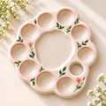 Ceramic Paint Mixing Palette Tray - Handmade Artist Palette with Hand Grip Hole, Pottery Painting Tool, Gift for Artists