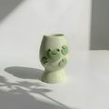 Green Frog Matcha Bowl | Handmade Ceramic Chawan | LA011