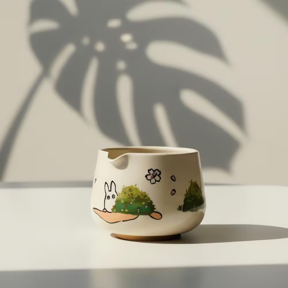 Forest Spirit Ceramic Matcha Set  | Handmade Matcha Bowl Set | LA038