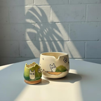 Forest Spirit Ceramic Matcha Set  | Handmade Matcha Bowl Set | LA038