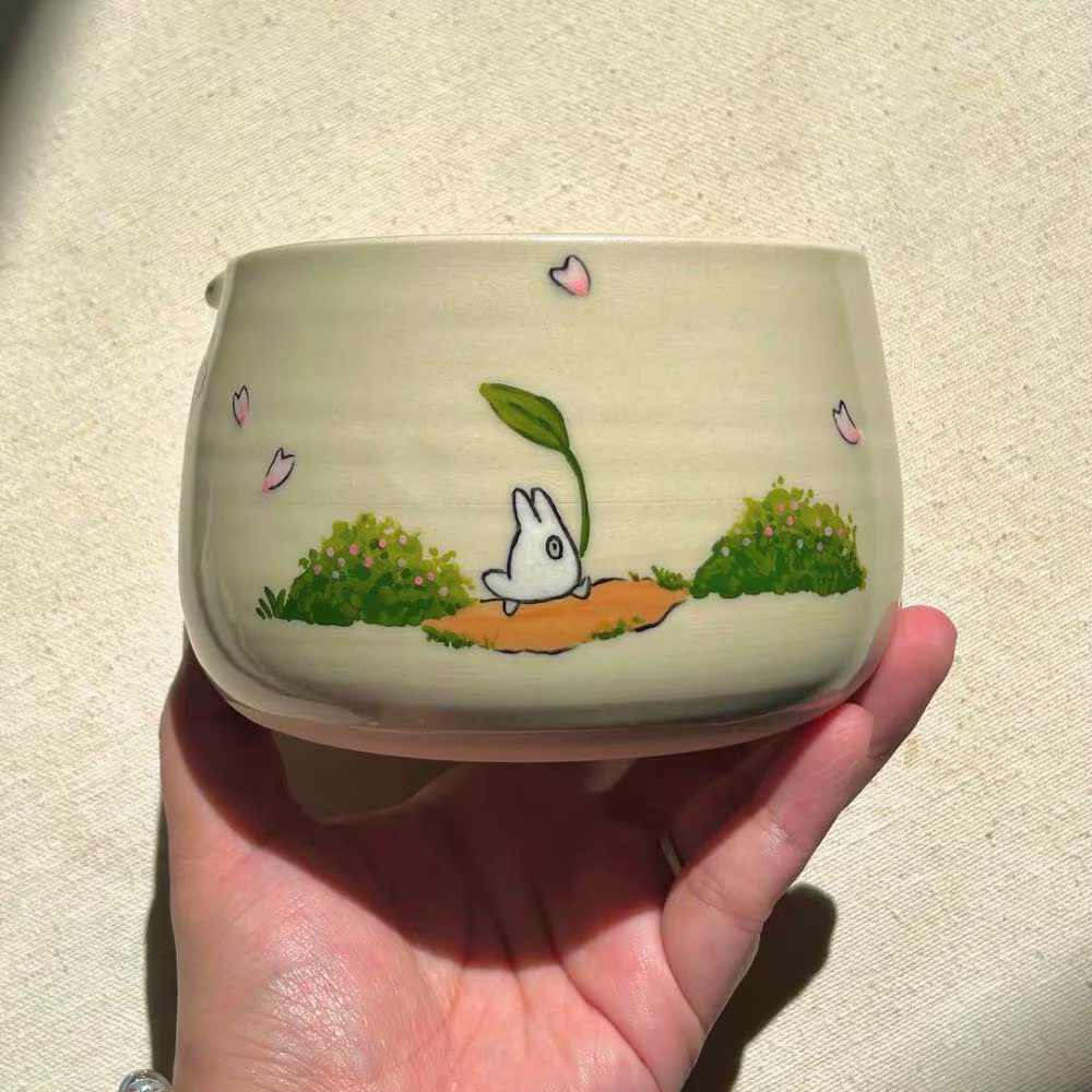 Forest Spirit Ceramic Matcha Set  | Handmade Matcha Bowl Set | LA038