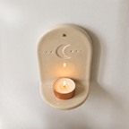 Handmade Ceramic Moon Wall Tealight Holder