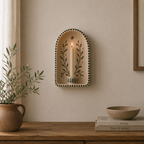 Wall Candle Holder, Ceramic Wall Sconce, Handmade Floral Candle Holder, Botanical Taper Candle Holder, Cottage Decor Gift | LA134