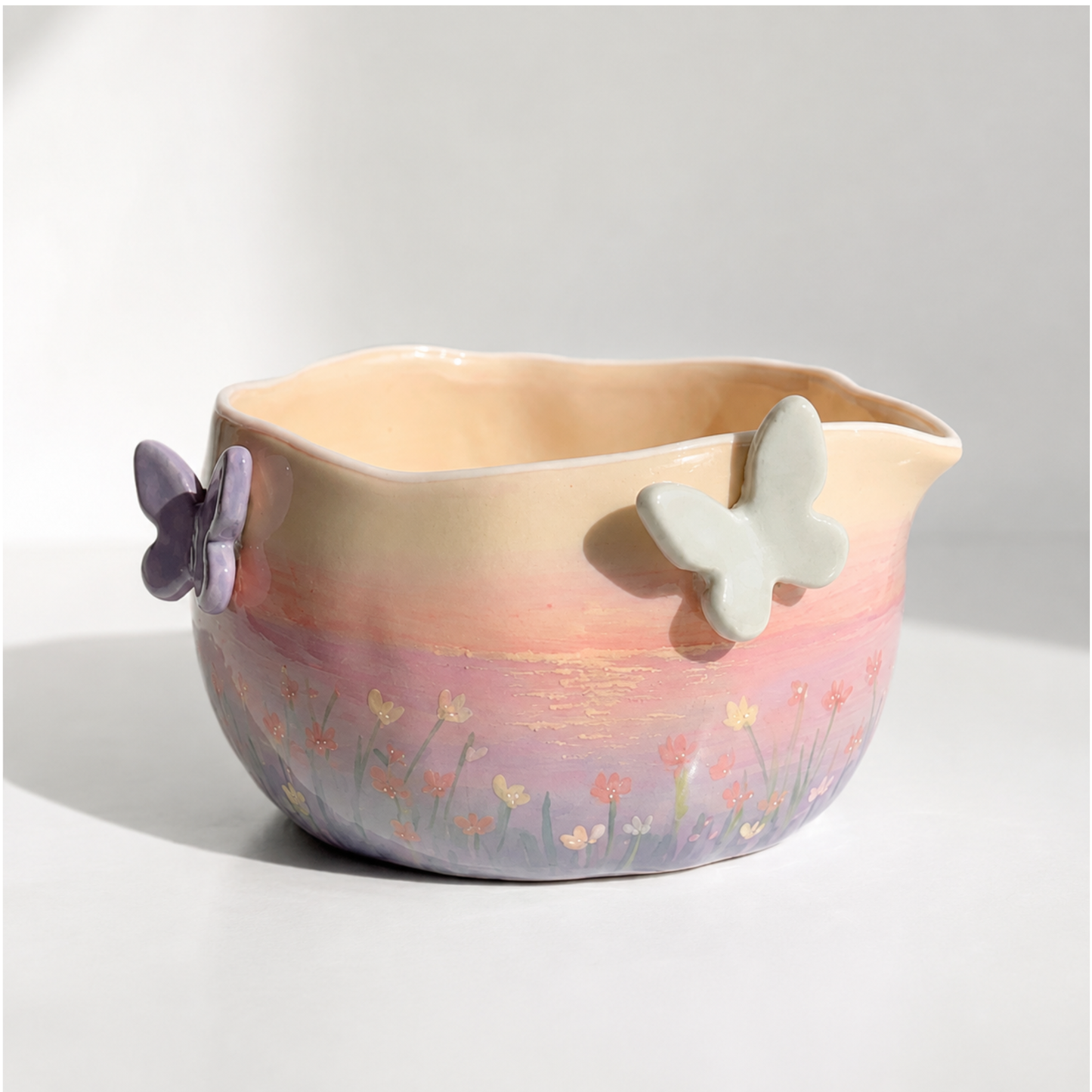 Sunset Butterfly Ceramic Matcha Set - NN006