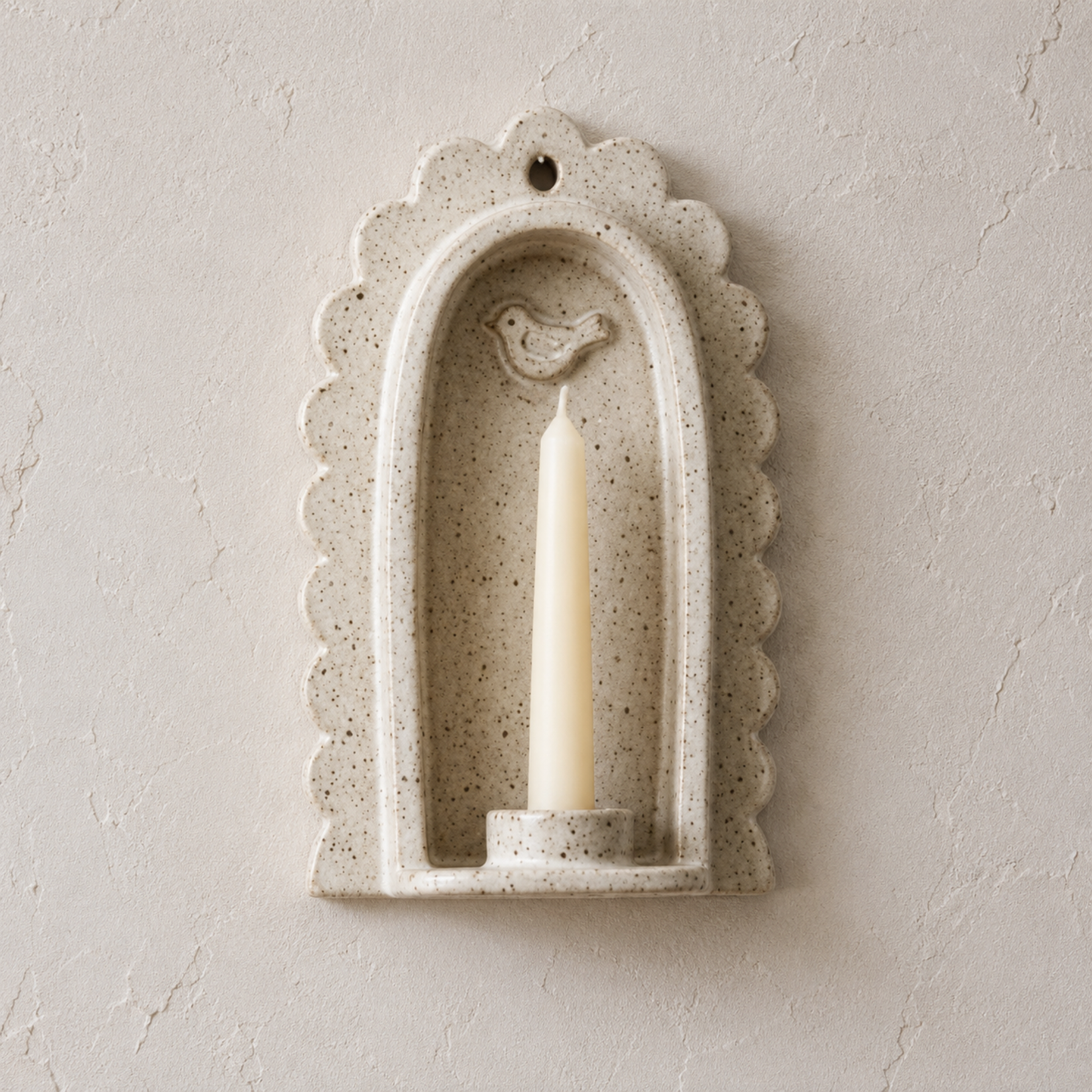 Ceramic Bird Arch Wall Candle Holder - NN07