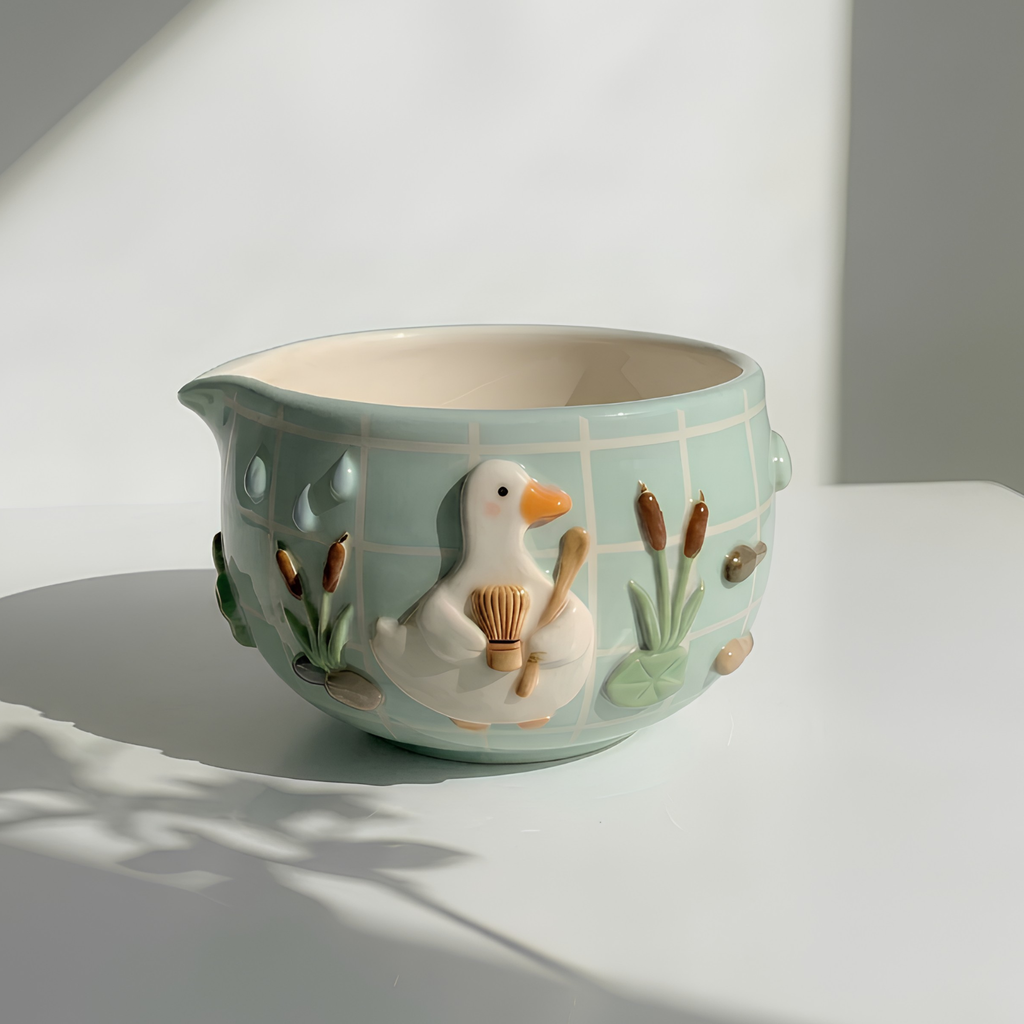 Duck Matcha Bowl | Handmade Ceramic Chawan | LA012
