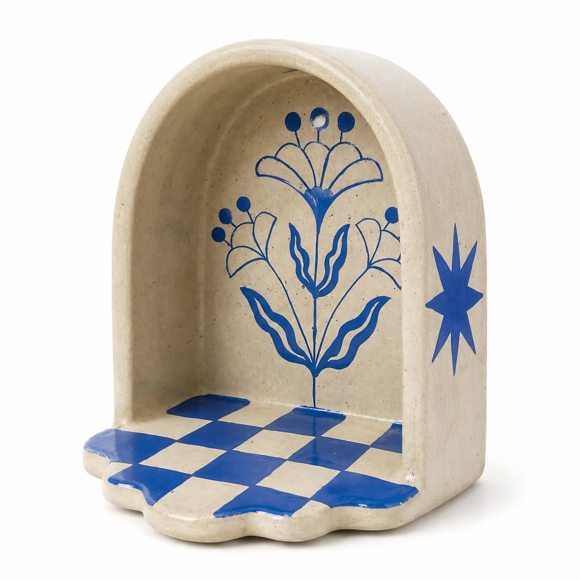 Handmade Ceramic Wall Niche Candle Holder, Unique Housewarming Gift | LA143