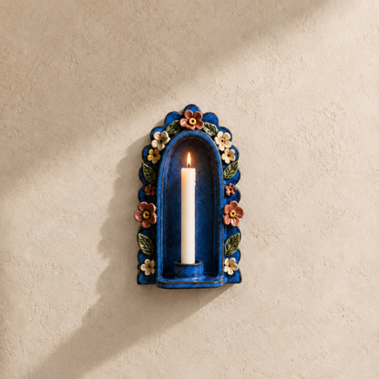 Ceramic Floral Arch Wall Candle Holder -NN09