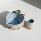 Ombre Sea Turtle Matcha Bowl | Handmade Ceramic Chawan | LA029