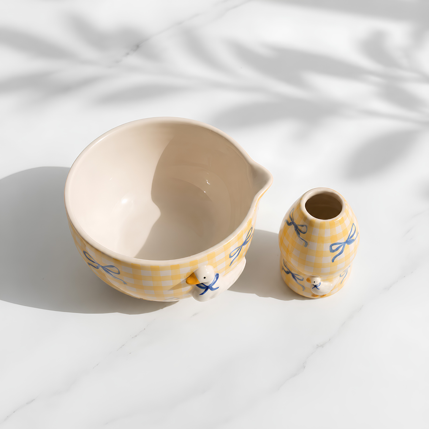Duck Gingham Ceramic Matcha Set - NN001