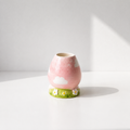 Fairytale Pink Sky Smiski 3D Handcrafted Ceramic Matcha Bowl and Whisk Holder Set • HX07