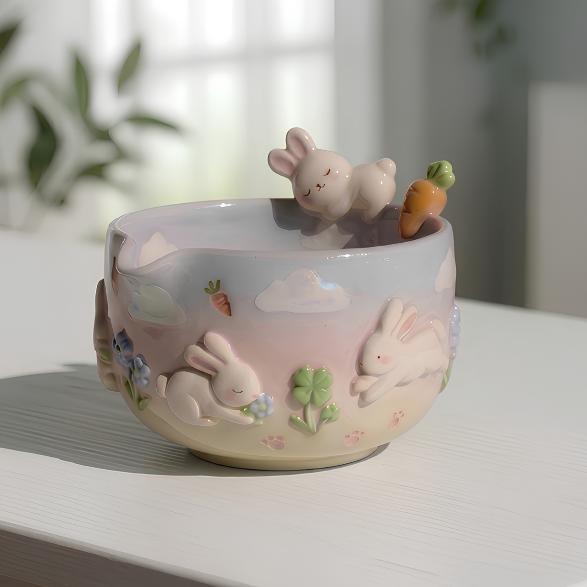Ombre Bunny Carrot Matcha Bowl | LA023