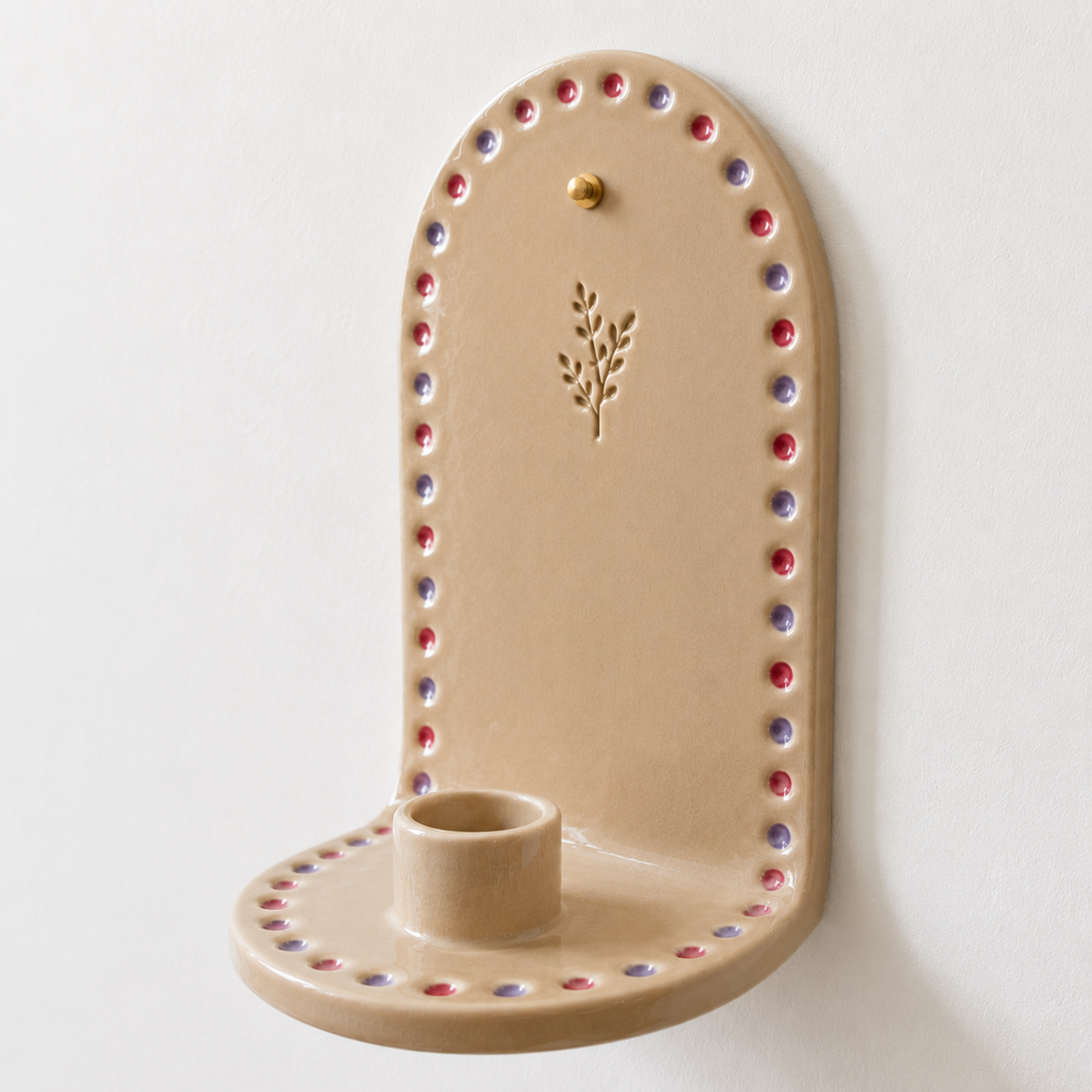 Ceramic Arch Wall Taper Candle Holder - NN06