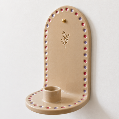 Ceramic Arch Wall Taper Candle Holder - NN06