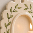 Ceramic Wall Candle Holder, Wall Sconce, Handmade Ceramic Sconce, Cottagecore Decor, Housewarming Gift, Gift for Her, Kitchen Wall Decor | LA131