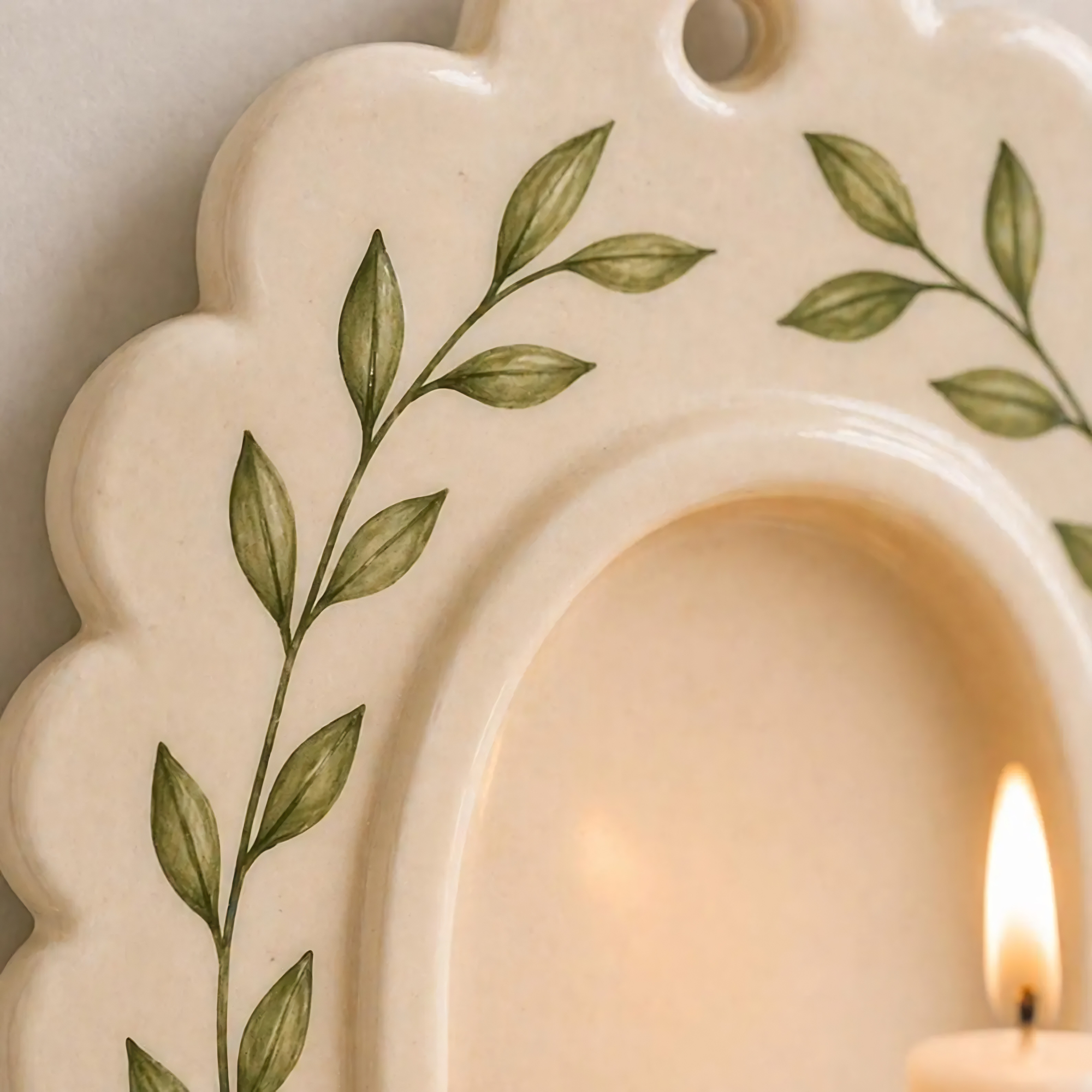Ceramic Wall Candle Holder, Wall Sconce, Handmade Ceramic Sconce, Cottagecore Decor, Housewarming Gift, Gift for Her, Kitchen Wall Decor | LA131