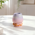 Capybara Orange Ombre Matcha Bowl Set, Handmade Ceramic Chawan with Whisk Holder, Cute Matcha Gift for Tea Lover | LA045