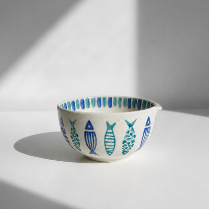 Blue Fish Ceramic Matcha Set - NN003