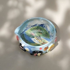 Whimsical Sky Matcha Bowl Set, Handmade Ceramic Chawan with Whisk Holder, Cute Fantasy Matcha Gift | LA044